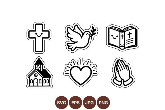 Faith Icons Svg Clipart Set Review for Real Embroidery Projects