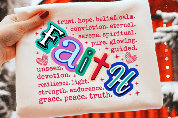 Faith Words SVG: A Thoughtful Design for Meaningful Embroidery Projects