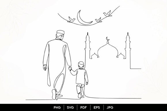 Muslim Father and Son SVG: A Thoughtful Design for Heartfelt Embroidery Projects
