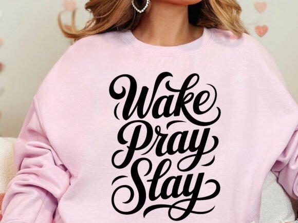 Wake Pray Slay Embroidery Design: A Faith-Fueled Graphic for Craft Projects